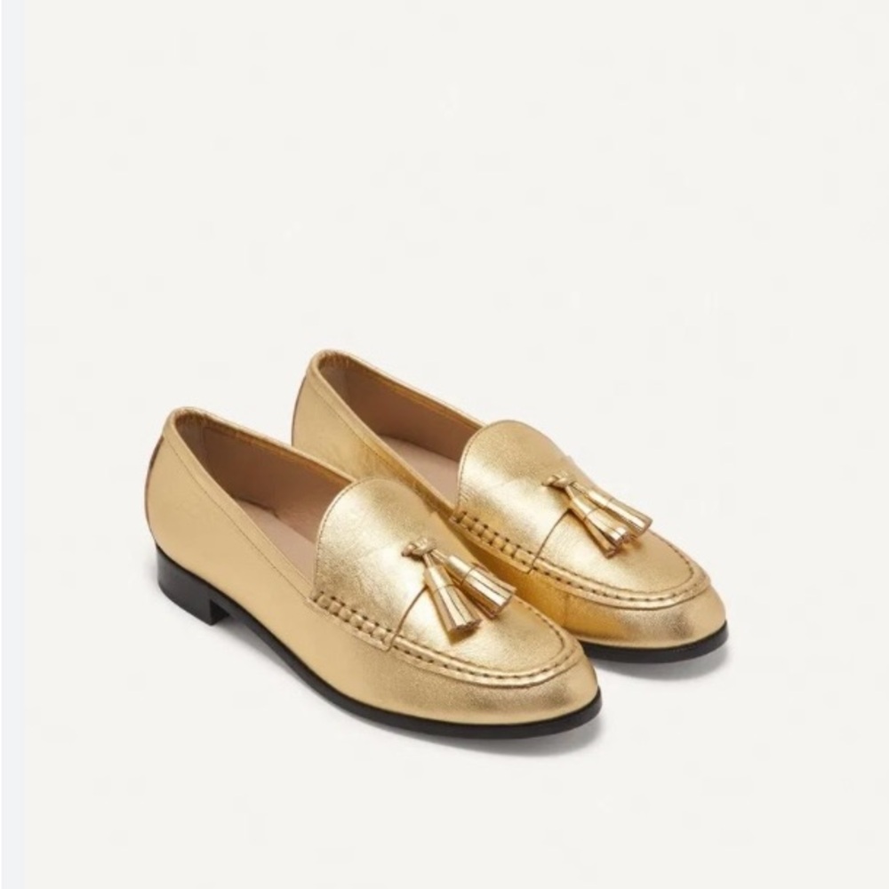 Gold Tassel Loafers